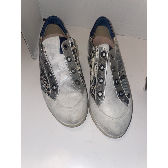 Softwaves Women's Python Print Sneaker Sz 8 Platform Arch Support No Laces, Zip - Picture 2 of 16